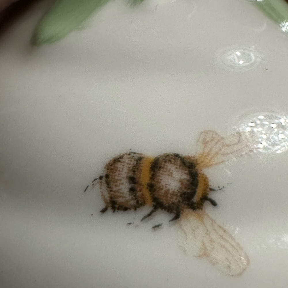 🧡Lenox Butterfly Meadow Beehive Honey Pot with Floral Design🧡 - Picture 3 of 12